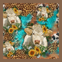 Sunflowers Charolais Cow Seamless Pattern Premium Tee | Teevron