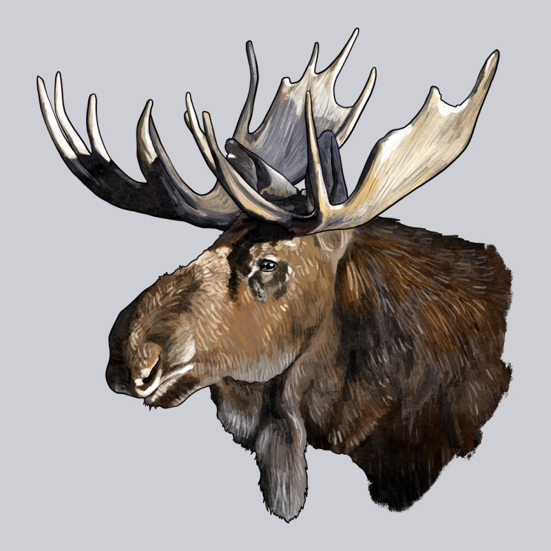 Moose Buck Deer Head Heavyweight Sweatshirt by LillyAllenDesigns | Teevron