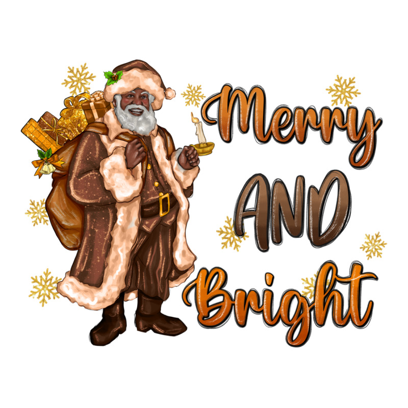 Merry And Bright Black Santa Classic Tee by MaliasSmallBusiness | Teevron