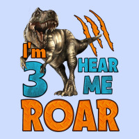 I'm Three Hear Me Roar Dinosaur Birthday Urban Heavy Tee | Teevron