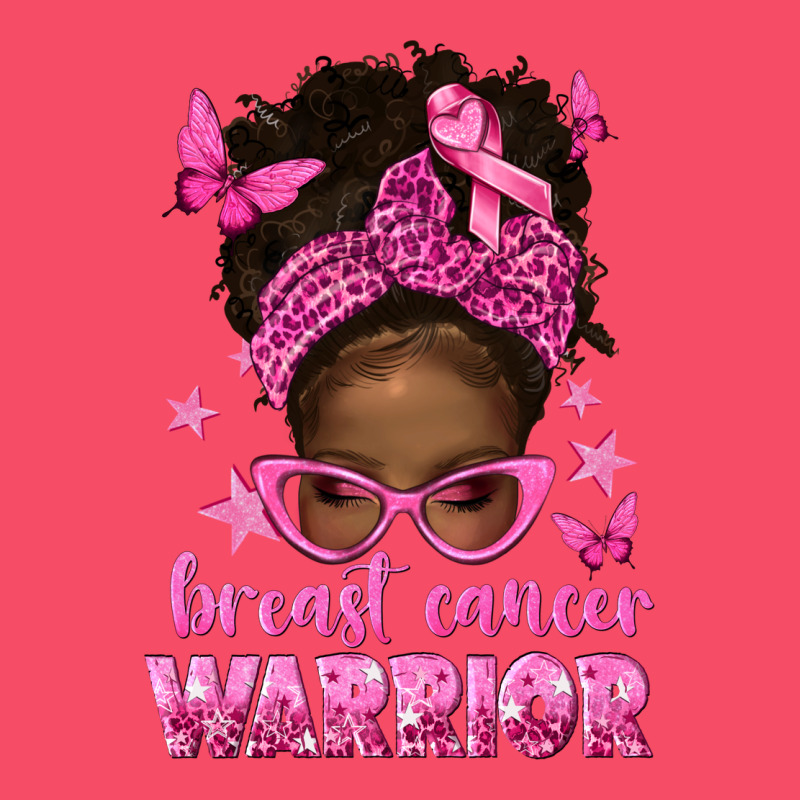 Afro Messy Bun Breast Cancer Warrior Premium Sweatshirt by texasbilliewilder | Teevron