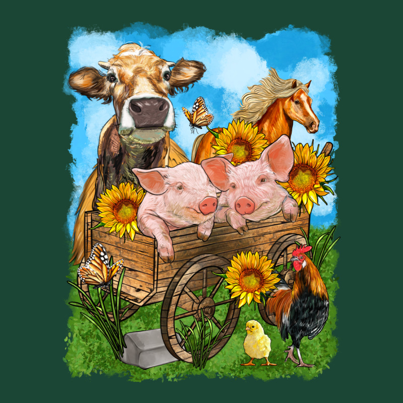 Farm Animals Wagon Olivia Urban Hoodie by OliviaCreatesArt | Teevron