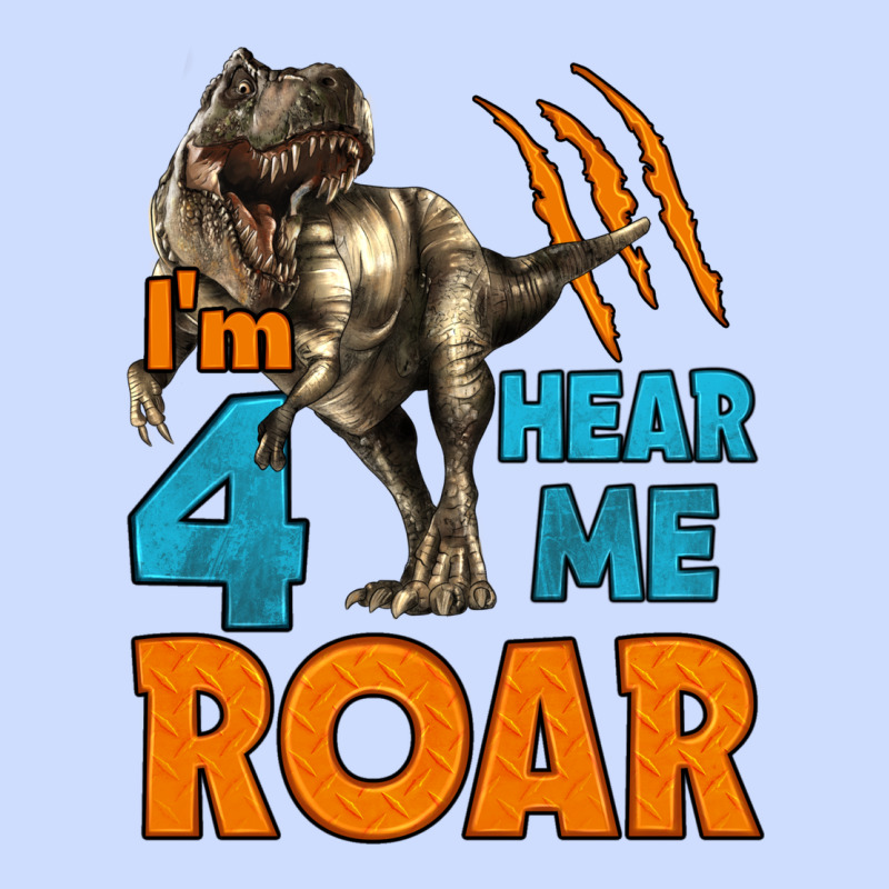 I'm Four Hear Me Roar Dinosaur Birthday Urban Heavy Tee by LillyAllenDesigns | Teevron