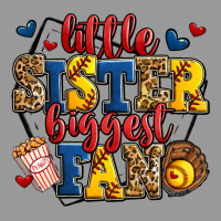 Little Sister Biggest Fan Softball Vintage Hoodie | Teevron