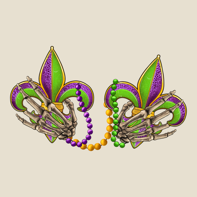 Skeleton Hands Mardi Gras Urban Hoodie by OliviaCreatesArt | Teevron