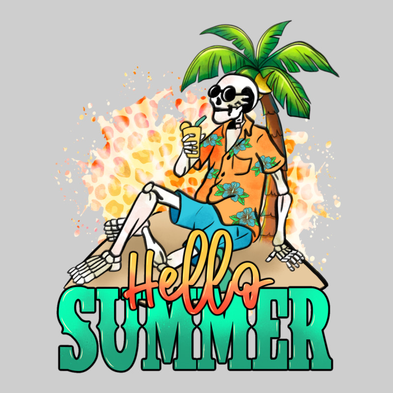 Hello Summer Skeleton Premium Sweatshirt by NancyCooperArtShop | Teevron