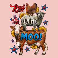 Red White Moo Farm Animals 4th Of July Urban Heavy Tee | Teevron