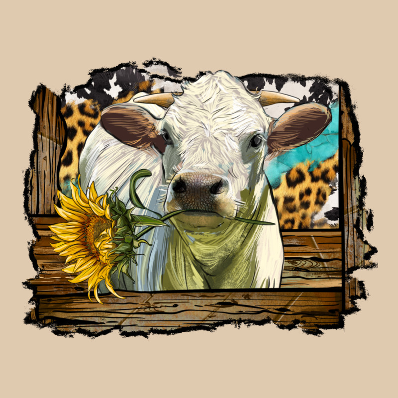 Charolais Heifer With Western Background Heavyweight Sweatshirt by LillyAllenDesigns | Teevron