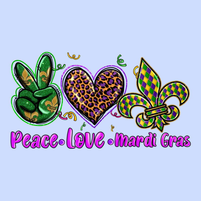 Peace Love Mardi Gras Urban Heavy Tee by BarkalooDesign | Teevron