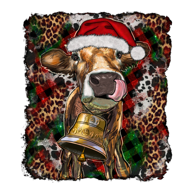 Christmas Heifer With Leoard And Cowhide Ladies Tee by RanaPortraitStore | Teevron