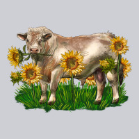 Charolais Bull With Sunflowers Heavyweight Sweatshirt | Teevron