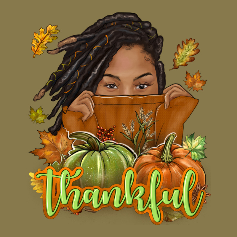 Thankful Fall With Black Girl Premium Hoodie by NancyCooperArtShop | Teevron
