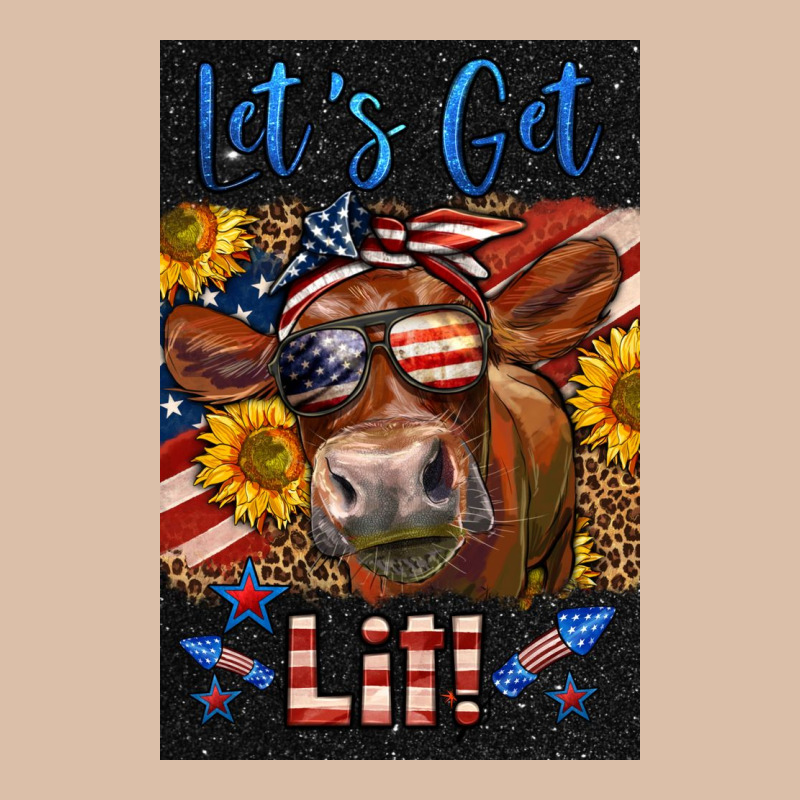 Western Let's Get Lit Cow Urban Heavy Tee by LillyAllenDesigns | Teevron