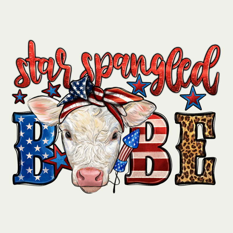 Western Star Spangled Baby Cow Urban Heavy Tee by LillyAllenDesigns | Teevron