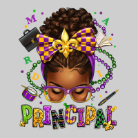 Mardi Gras Principal Afro Messy Bun Premium Sweatshirt | Teevron