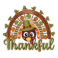 Turkey Rainbow Thankful Thanksgiving Premium Hoodie | Teevron