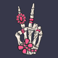 Pink Gemstone Peace Skeleton Hand Long Sleeve Tee | Teevron