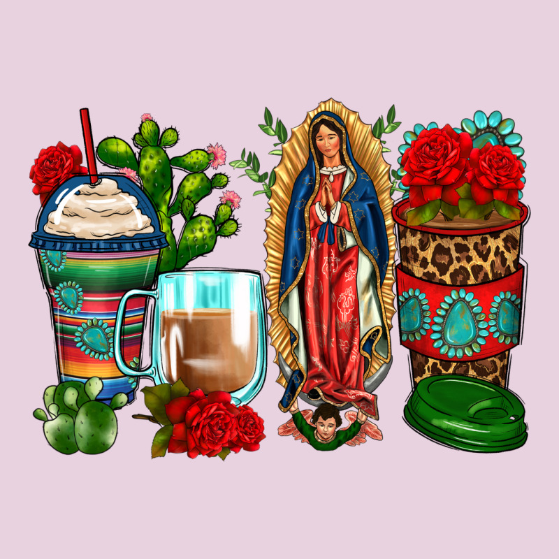 Lady Of Guadalupe Coffee Cups Ladies Tee by Zillion Design Studio | Teevron