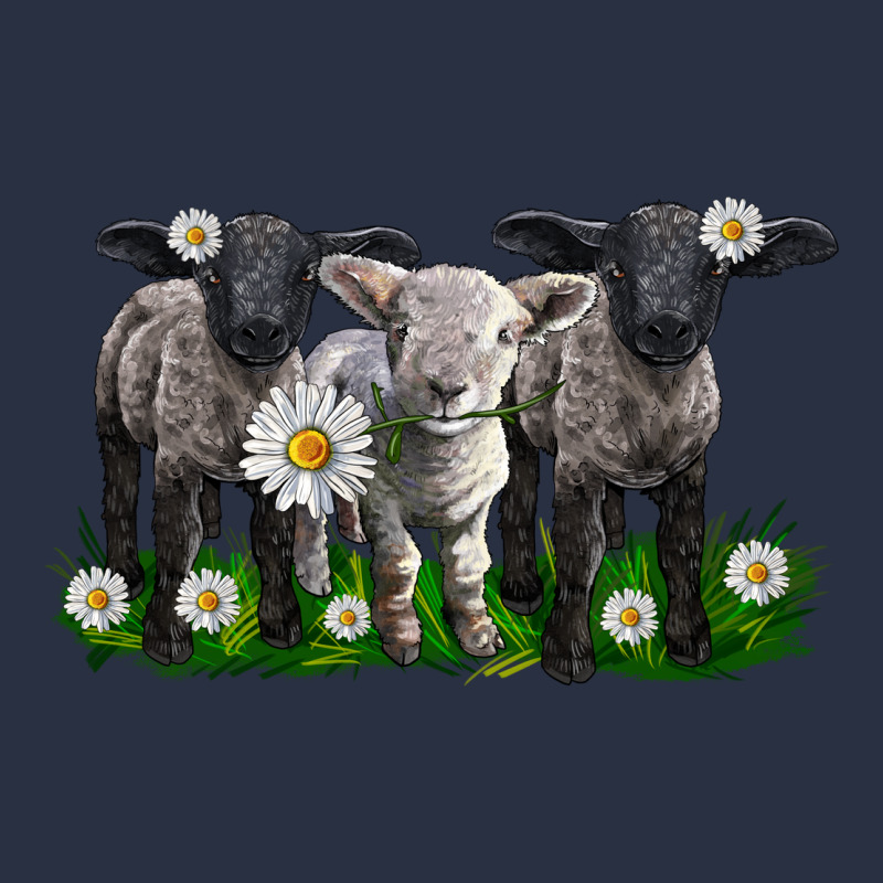 Baby Sheeps With Daisies Heavyweight Sweatshirt by LillyAllenDesigns | Teevron