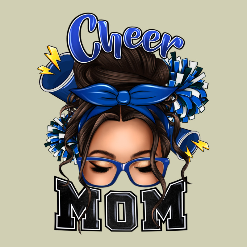 Cheer Mom Messy Bun Heavy Core Tee by texasbilliewilder | Teevron