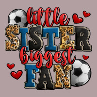 Little Sister Biggest Fan Soccer Vintage Hoodie | Teevron