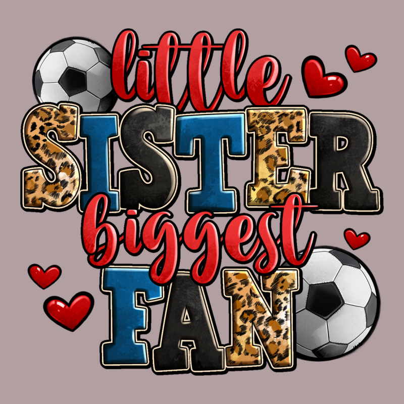 Little Sister Biggest Fan Soccer Vintage Hoodie by Jasminsmagicworld | Teevron