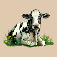 Holstein Cow Sitting Heavyweight Sweatshirt | Teevron