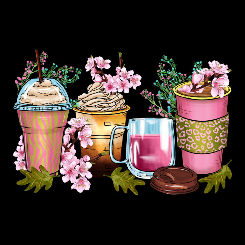 Flowers Coffee Cups Ladies Tee by Zillion Design Studio | Teevron