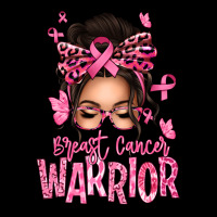 Brest Cancer Warrior Afro Messy Bun Heavy Core Tee | Teevron