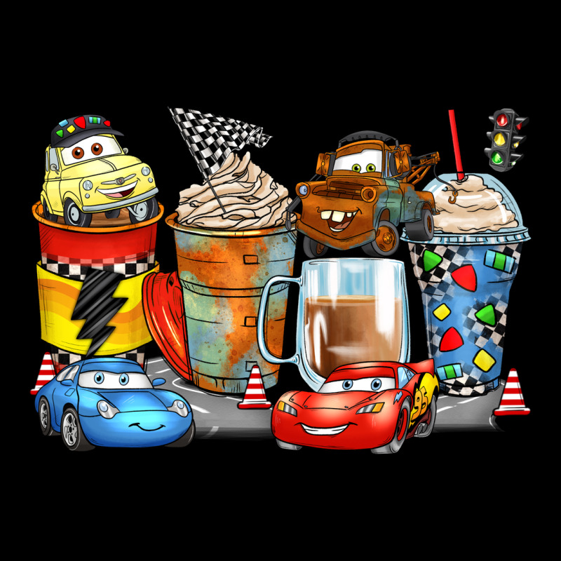Cartoon Characters Coffee Cups Ladies Tee by Zillion Design Studio | Teevron