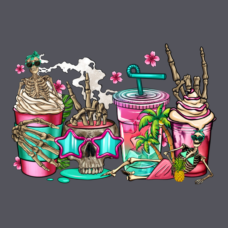 Skeleton Summer Coffee Cups Vintage Hoodie by Jasminsmagicworld | Teevron