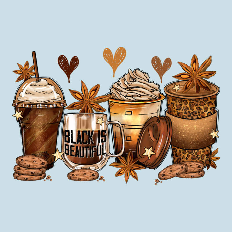 Melanin Afro Coffee Cups Ladies Tee by Zillion Design Studio | Teevron