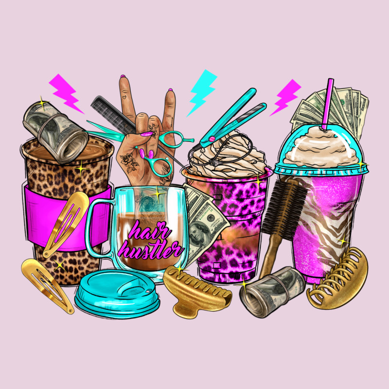 Hair Hustler Coffee Cups Ladies Tee by Zillion Design Studio | Teevron