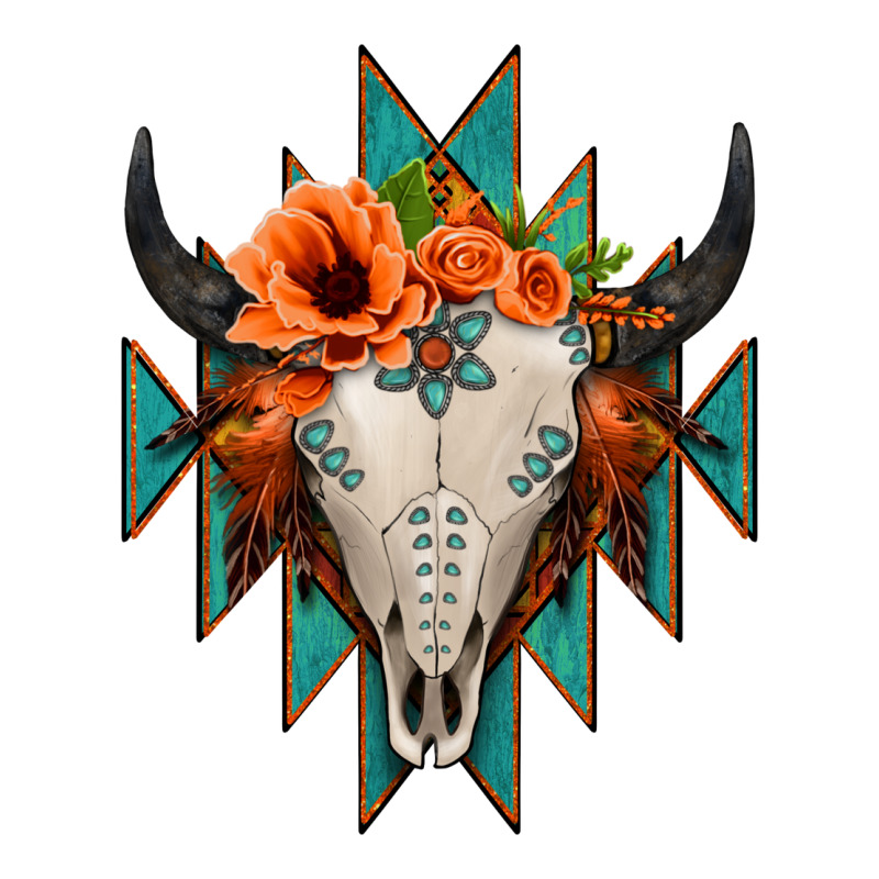 Aztec Turquoise Bull Skull Classic Tee by Jasminsmagicworld | Teevron