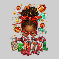 Santa's Favorite Dental Assistant Afro Messy Bun Premium Sweatshirt | Teevron