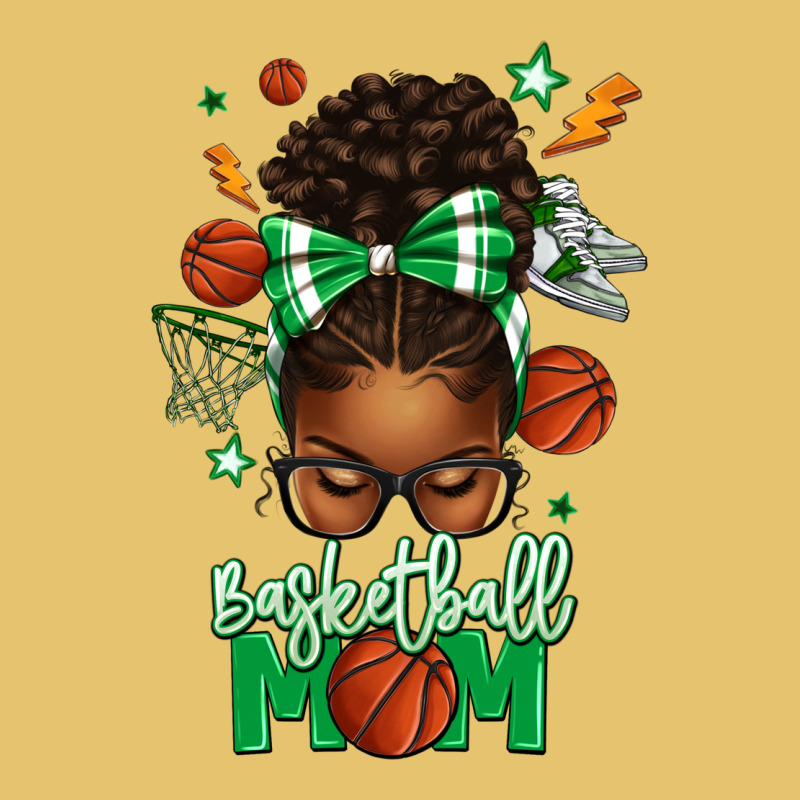 Basketball Mom Afro Messy Bun Premium Sweatshirt by texasbilliewilder | Teevron