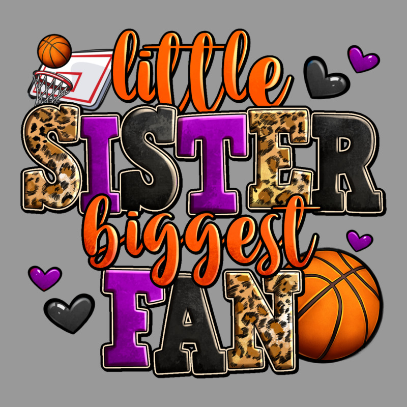 Little Sister Biggest Fan Basketball Vintage Hoodie by Jasminsmagicworld | Teevron
