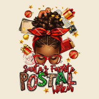 Santas Favorite Postal Worker Afro Messy Bun Premium Hoodie | Teevron