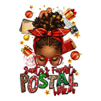 santas favorite postal worker afro messy bun | Teevron