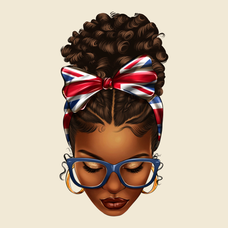 Union Jack Flag Afro Messy Bun Ladies Tee by texasbilliewilder | Teevron