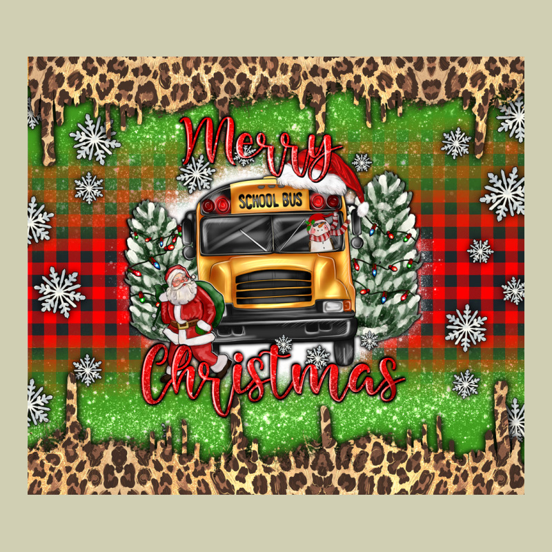 Christmas School Bus Heavy Core Tee by texasbilliewilder | Teevron