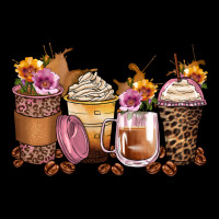 Leopard Rose Glitter Flowers Coffee Cups Ladies Tee | Teevron