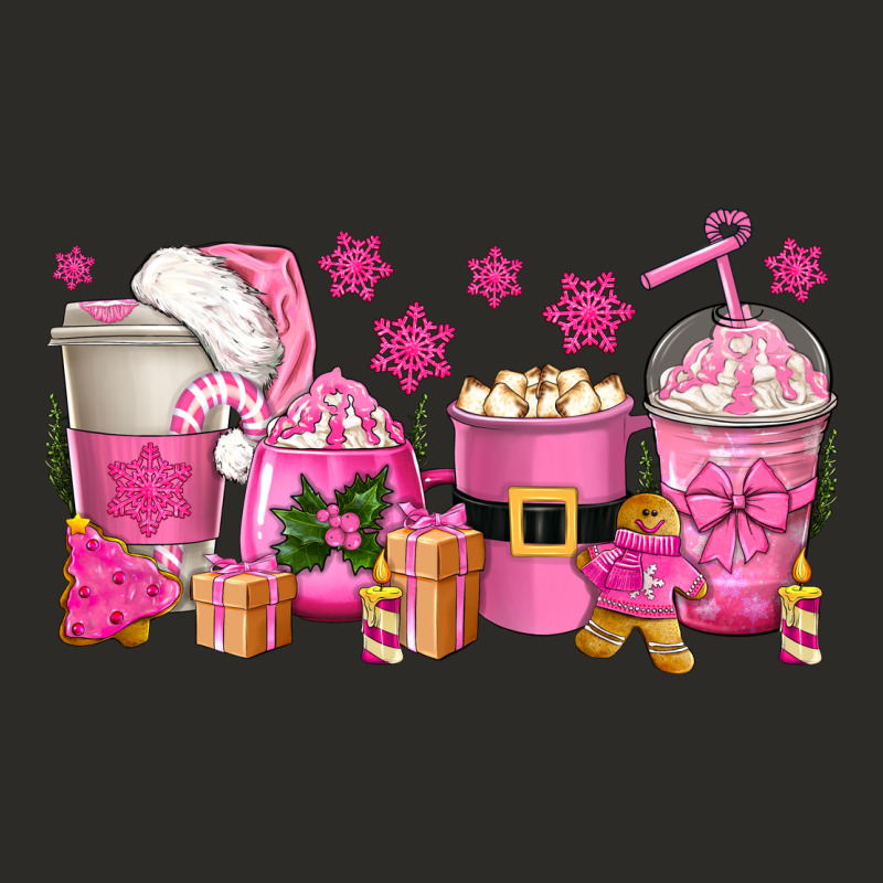 Pink Christmas Coffee Cups Heavy Core Tee by texasbilliewilder | Teevron