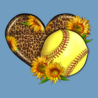Softball Heart With Sunflowers Urban Heavy Tee | Teevron
