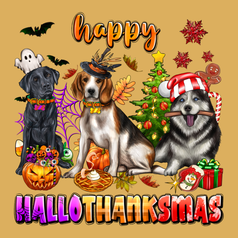 Happy Hallothanksmas Dogs Premium Hoodie by texasbilliewilder | Teevron