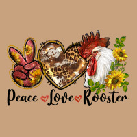 Peace Love Rooster With Sunflower Vintage Tee | Teevron
