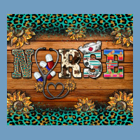 Western Nurse Glitter Leopard Sunflowers Urban Heavy Tee | Teevron
