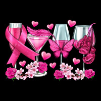 Breast Cancer Wine Glasses Heavy Core Tee | Teevron