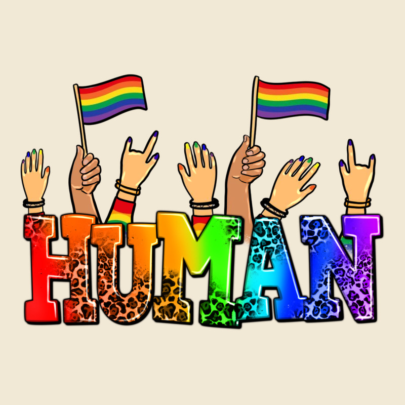 Human With Hands And Pride Flags Premium Tee by AdoDesignShop | Teevron