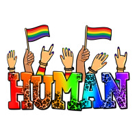 human with hands and pride flags | Teevron